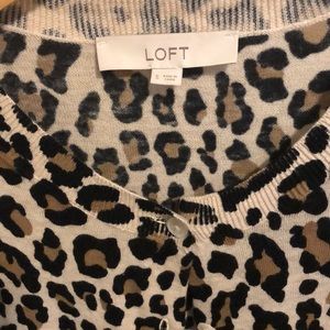 LOFT Leopard / Animal Print Cardigan